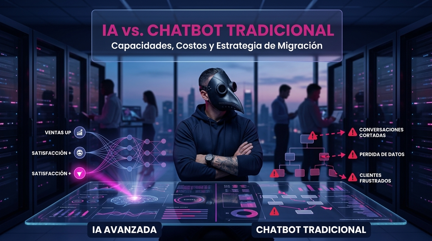 IA vs. chatbot tradicional: diferencias reales